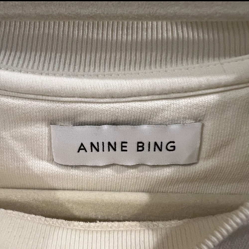 Anine Bing Jaci Rio de Janeiro Graphic Sweatshirt in White - Picture 7 of 8